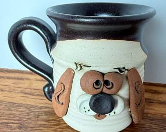 Bruce Voelker Studio Pottery Dog Mug