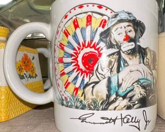 Emmett Kelly Jr. Clown Mug with Wheel Design