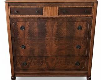 Federal Style Flame Mahogany Chest of Drawers