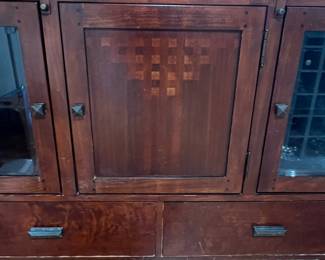 Arts & Crafts Mission Oak Sideboard with Mirror