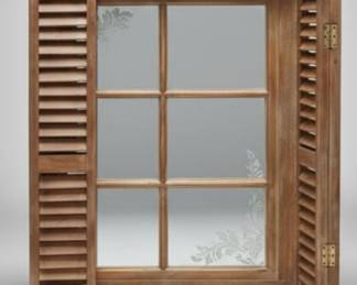 Farmhouse Style Shutter Mirror Cabinet - 3 available