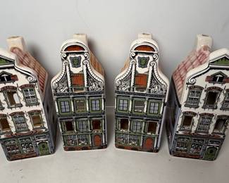 Geschenk Collection Handarbeit Handdekoriert Ceramic House Tea Light Holders