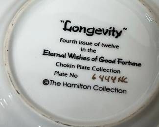 The Hamilton Collection Chokin Plate 'Longevity'