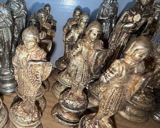 Medieval Style Metal Chess Set