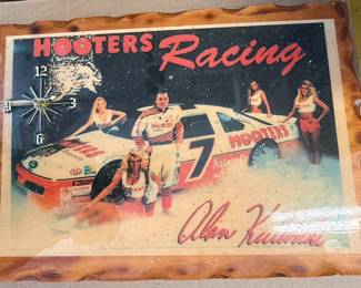 Alan Kulwicki Hooters Racing "He Did It His Way" Wall Clock by Sam Bass