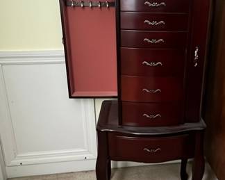 Queen Anne Style Jewelry Armoire