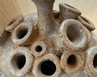Studio Pottery Flower Frog Vase