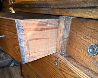 Tiger Oak Serpentine Front Dresser