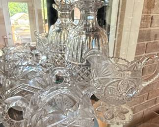 American Brilliant Period Style Cut Glass