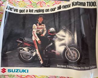 Vintage Suzuki Katana 1100 Terry Vance Poster