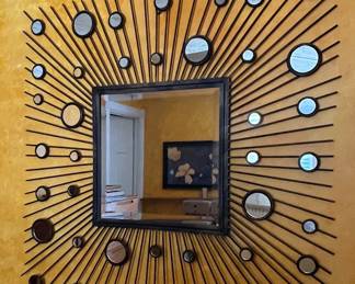 Mid-Century Modern Style Sunburst Mirror
