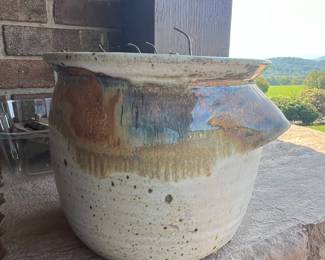Studio Pottery Planter with Lug Handle