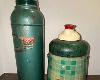 Vintage Stanley Thermos and Cape Cod Cooler