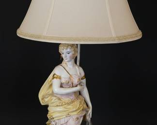 L&F Moreau Style French Porcelain Figural Lamp