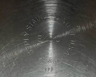 Ekco 3-Ply Stainless Steel Skillet with Floral Design