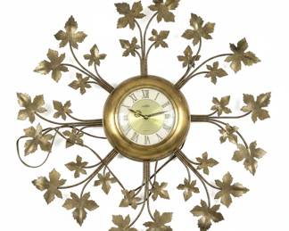 Maple Leaf Starburst Wall Clock