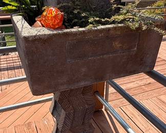 Concrete Pedestal Planter Style