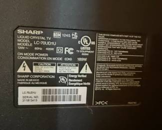 Sharp LC-70UD1U 70-Inch 4K Ultra HD LED TV