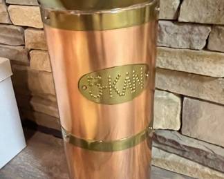 5-KAN Copper and Brass Umbrella Stand