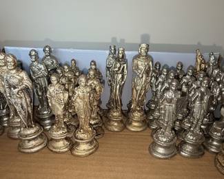 Medieval Style Metal Chess Set