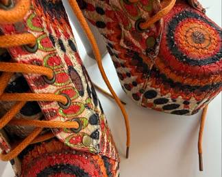 Herstyle "Tapestry Style" Lace-Up Platform Booties
