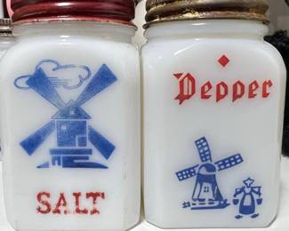 Hazel Atlas Milk Glass Spice Jar Set