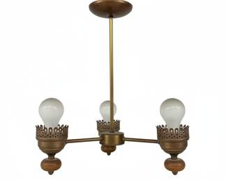 Mid-Century Modern Style Three-Light Chandelier