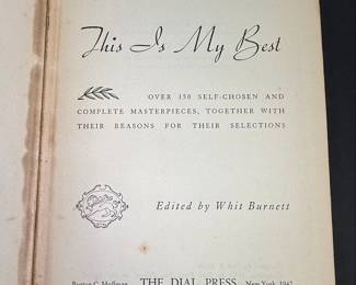 This Is My Best, Edited by Whit Burnett (1942)