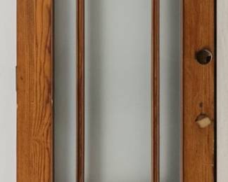 Craftsman Style Oak Door with Leaded Glass