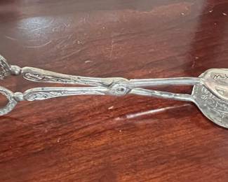Silver Plated Scissor Style Pastry Tongs