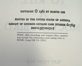 To Kill a Mockingbird by Harper Lee (BOMC Edition)