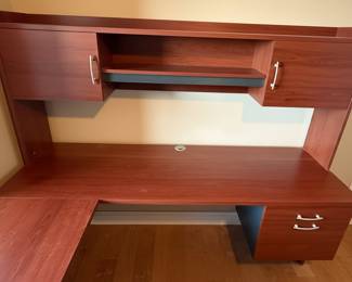 Bush Furniture Somerset L-Shaped Desk with Hutch
