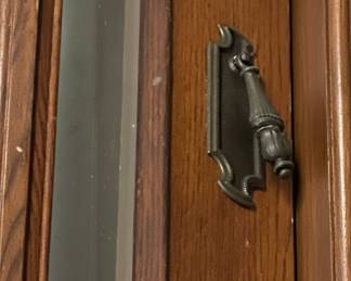 Craftsman Style Oak Door with Leaded Glass