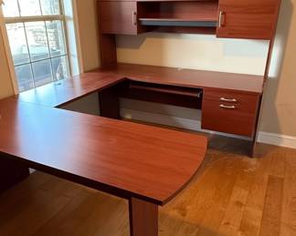 Bush Furniture Somerset L-Shaped Desk with Hutch