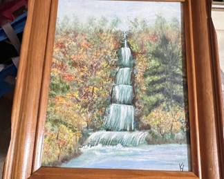 Waterfall Landscape Oil Painting