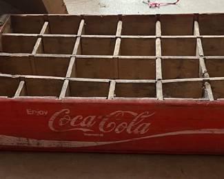 Coca-Cola Yellow Wooden Bottle Crate