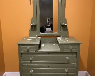 Victorian Style Dresser with Mirror