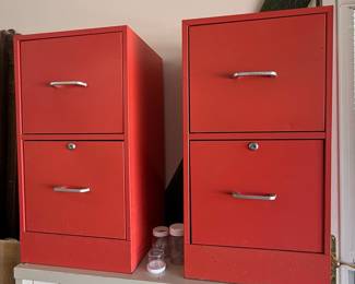 Mid-Century Style Two-Drawer Filing Cabinets