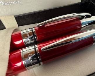 Pierre Cardin Red Ballpoint Pen and Pencil Set
