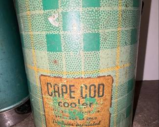Vintage Stanley Thermos and Cape Cod Cooler