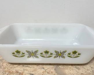 Anchor Hocking Fire King Meadow Green Loaf Pan