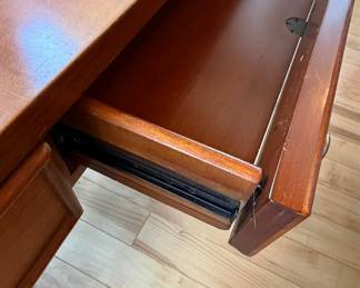Traditional Style Writing Desk with Drawer Glides