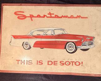 De Soto Sportsman Metal Advertising Sign