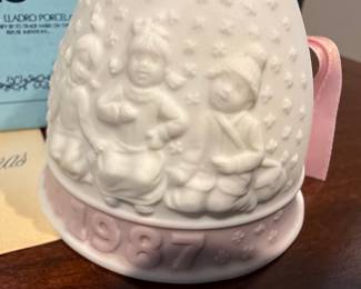 Lladro 1987 1st Annual Christmas Bell Ornament