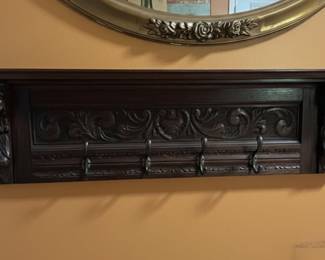 Renaissance Revival Style Wall Coat Rack