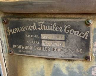 1950s Ironwood Trailer Coach Model 50-25