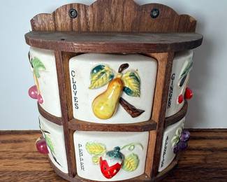 Wall-Mounted Fruit Spice Rack