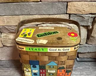 Caro Nan Style Hand-Painted Woven Basket