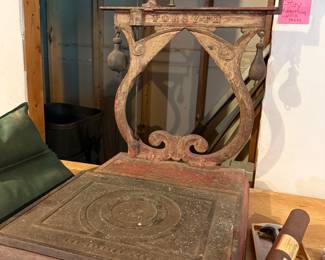 Antique Forsyth Cast Iron Platform Scale with Lyre Support