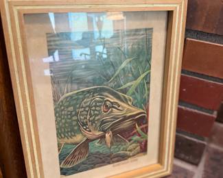 Vintage "Northern Pike" Print by Fred Sweney